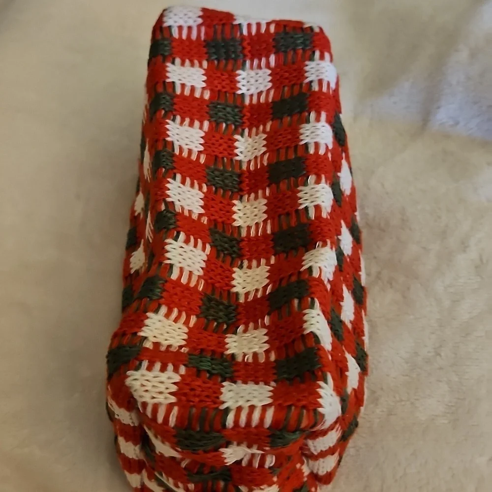 3/$30 Checkered Christmas Holiday Makeup Toiletry Zipper Bag